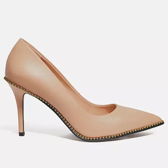 Coach 85MM Waverly Pump Beechwood Bead Size 10 - Picture 1 of 7